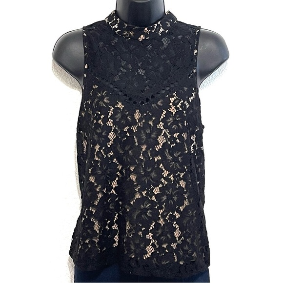 WAYF Nordstrom Woman Black Lace Top Size M - Picture 1 of 13